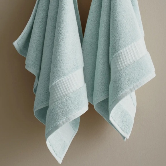NWT QUINCE Turkish Classic Hand Towel (Set of 2) Mist 3278 - Picture 4 of 8